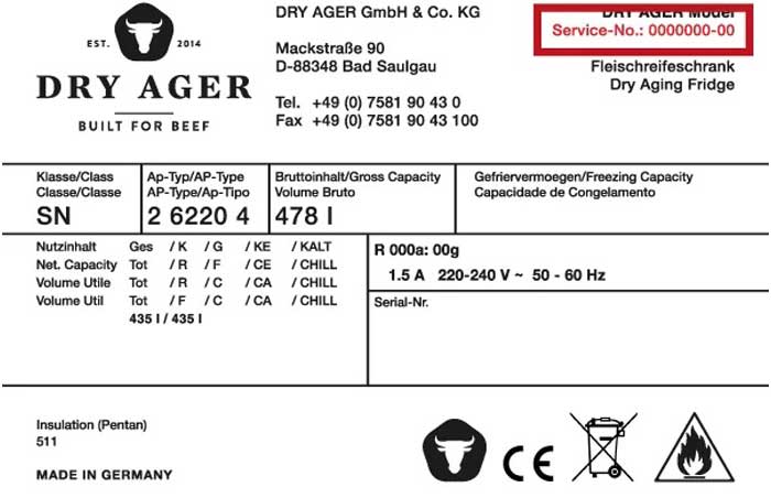 Dry Ager - UVC1 Izzó DX500 és DX1000-es Hűtőszekrényhez